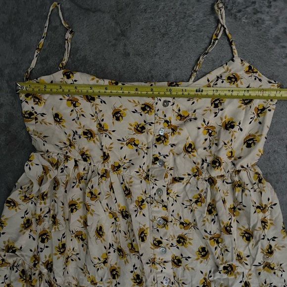 Anthropologie dRA Los Angeles Floral, yellow Dress midi - Picture 10 of 10